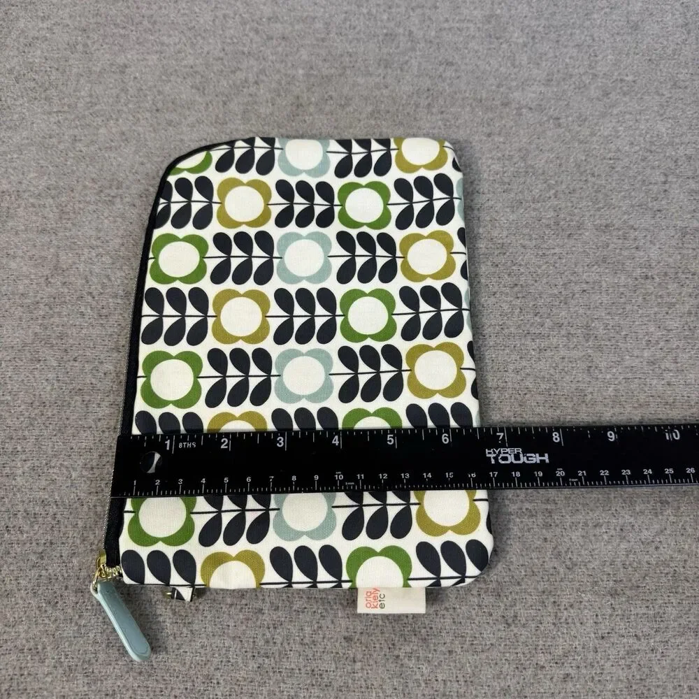 Orla Kiely Bags Cosmetic Makeup Travel Matching Set 9x6 and 7x4 Flower Pattern